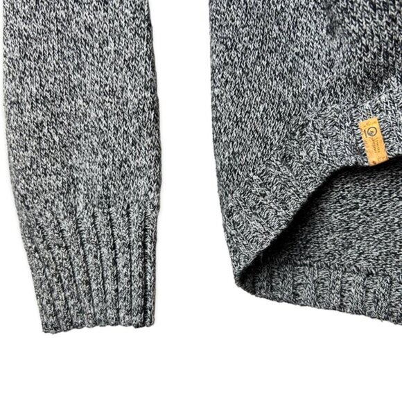 Tentree Black & White Mixed Knit Open Cardigan - Picture 3 of 7